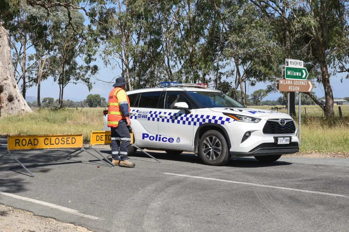 CLOSED OFF: Beechworth-Wangaratta Road was closed between Tarrawingee and Everton Upper on February 23, following the road\\'s fifth fatal crash in the last 21 years. PHOTO: Kurt Hickling
