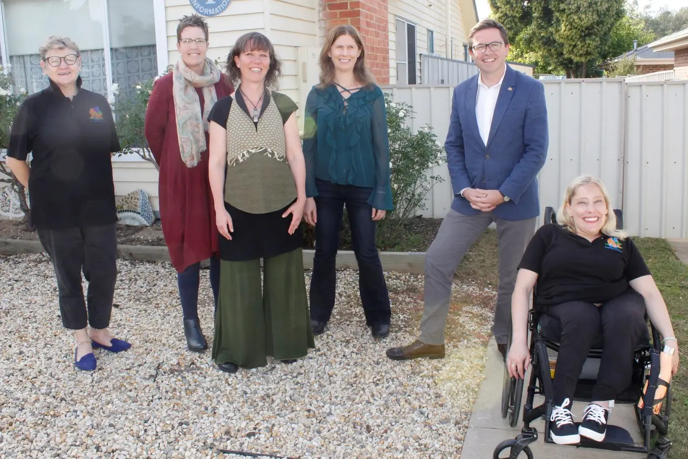 WELCOME NEWS: ODNH office manager Gady Parker (left), project worker Tanya Grant, executive officer Loretta Waters, Tutor for program development Felicity Golding, Parliamentary Secretary for Carers and Volunteers Anthony Carbines and volunteer Megan Haag. PHOTO: Nick Sinis