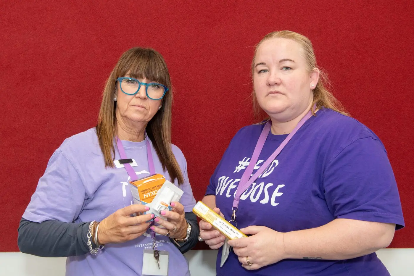 LIFE-SAVING ACCESS: Gateway Health\\'s alcohol and other drugs team leader Jane Anderson and alcohol and other drugs program manager Caddie Russell encourage anyone who is at risk of, or who may be likely to witness, an opioid overdose to access this medication. PHOTO: Kurt Hickling