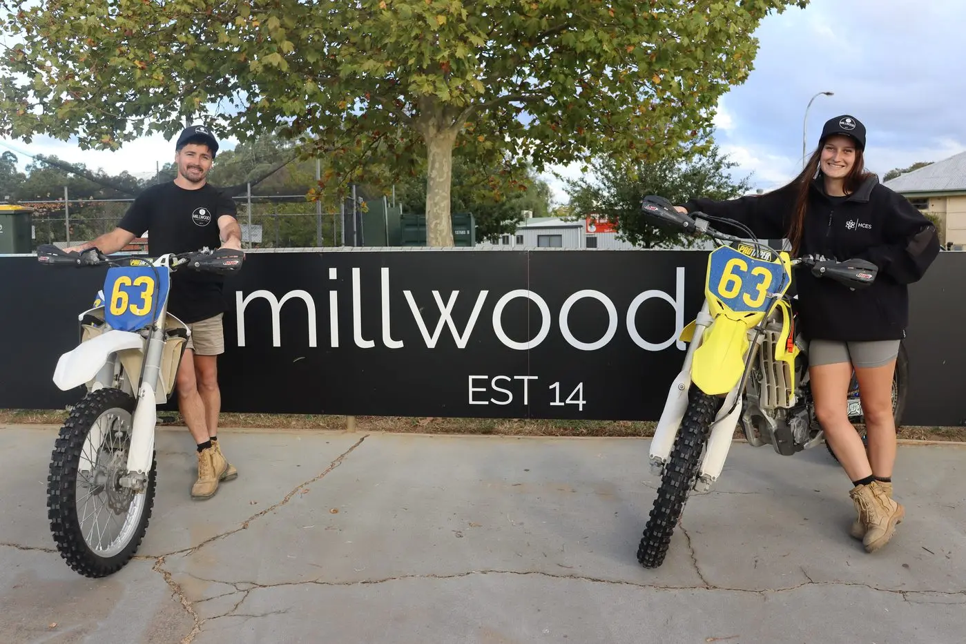 IT TAKES A TEAM: Abbey Wason (right) with sponsor Ben McDermott.