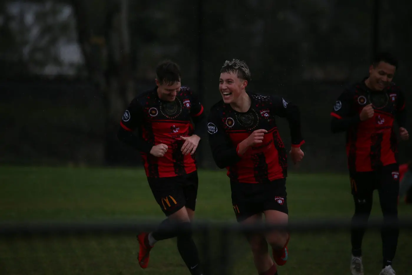 IT FEELS GOOD: Jack Whiley celebrates one of his two goals in the reserves. PHOTOS: Kat De Naps Photography
