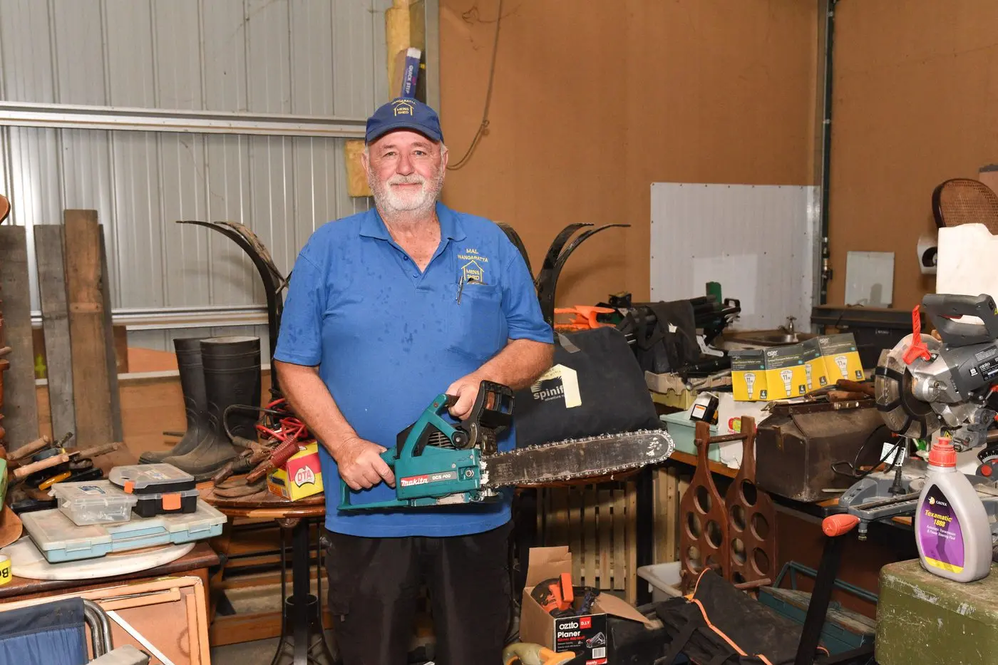 SUPPORT OUR CAUSE: Wangaratta Men\\'s Shed member Mal White is encouraging the community to help raise the $25k scammed out of the shed last year. PHOTO: Kurt Hickling