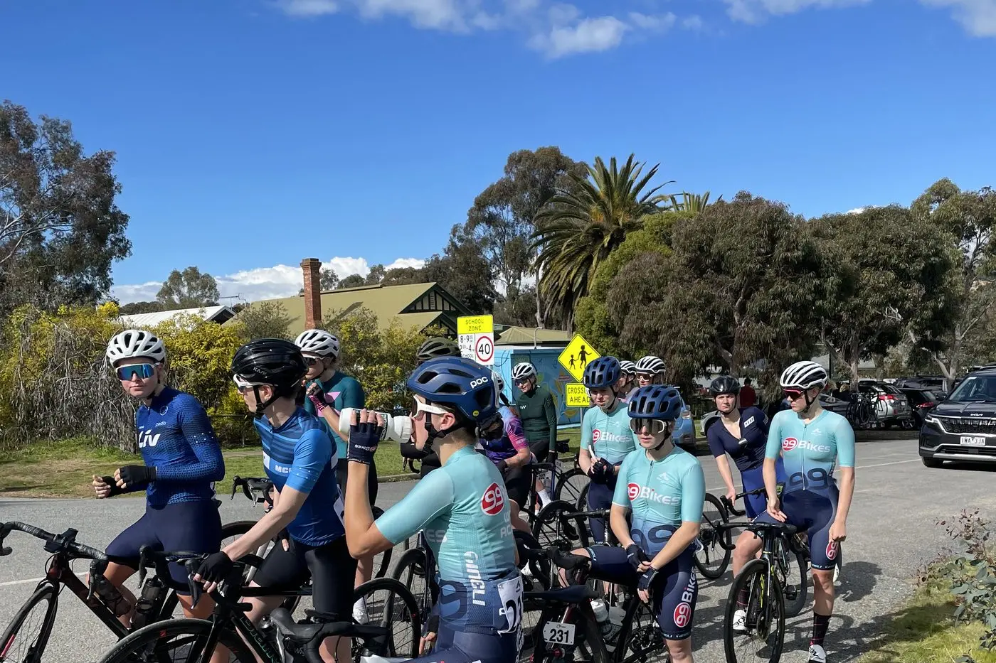 BIG EVENT: Cyclists dawned on Glenrowan for the Victorian Road Cycling Championships.
