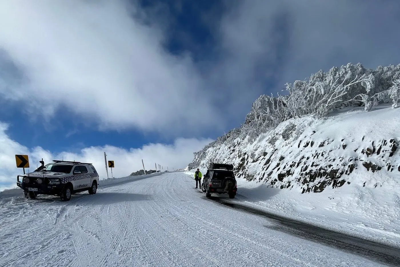 THIN ICE: Police have reported multiple incidents of motorists needing to be extracted from alpine roads this snow season.