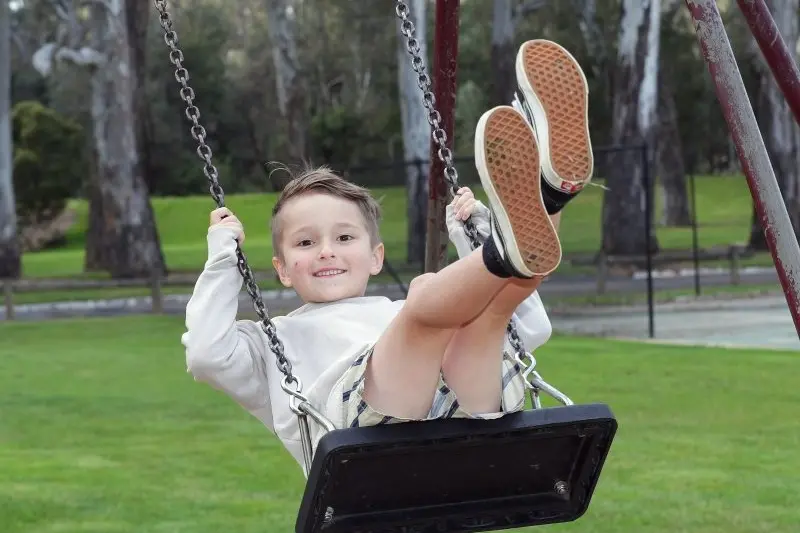 SPRING SWING: Scout O\\u2019Keeffe (7) was enjoying yesterday\\u2019s sunshine at Merriwa Park but the good weather could be short lived with a La Nina event now active and likely to bring higher rainfall. PHOTO: Kieren Tilly
