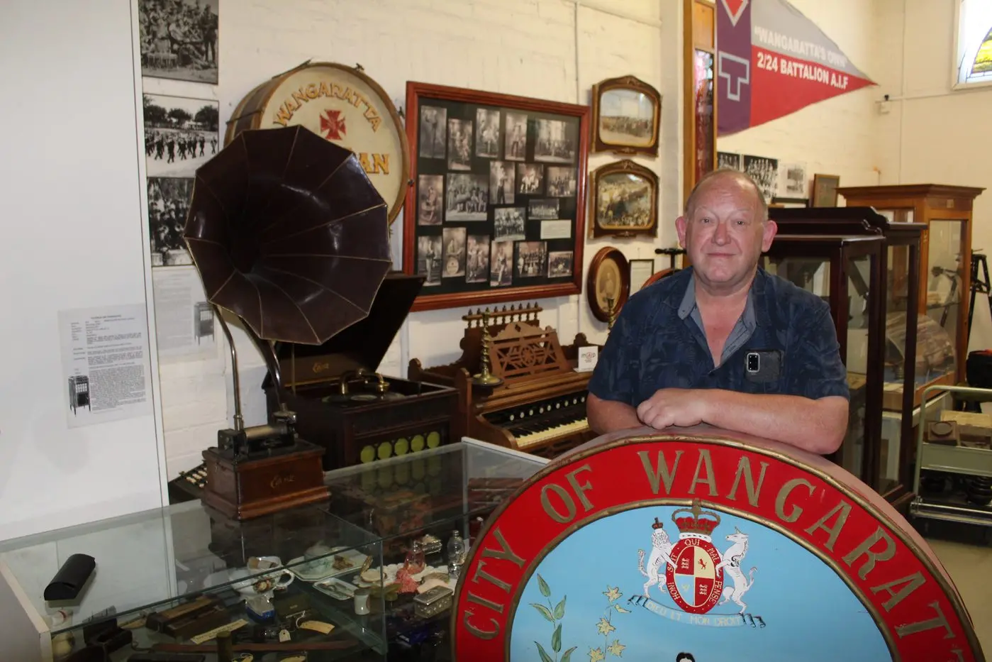 HELP SAVE OUR HISTORY: Kevin Adams for Wangaratta Historical Society urges anyone interested in preserving the rural city\\'s historic collection to put their hand up as an active committee member at the AGM in March. PHOTO: Shane Douthie Id:35873