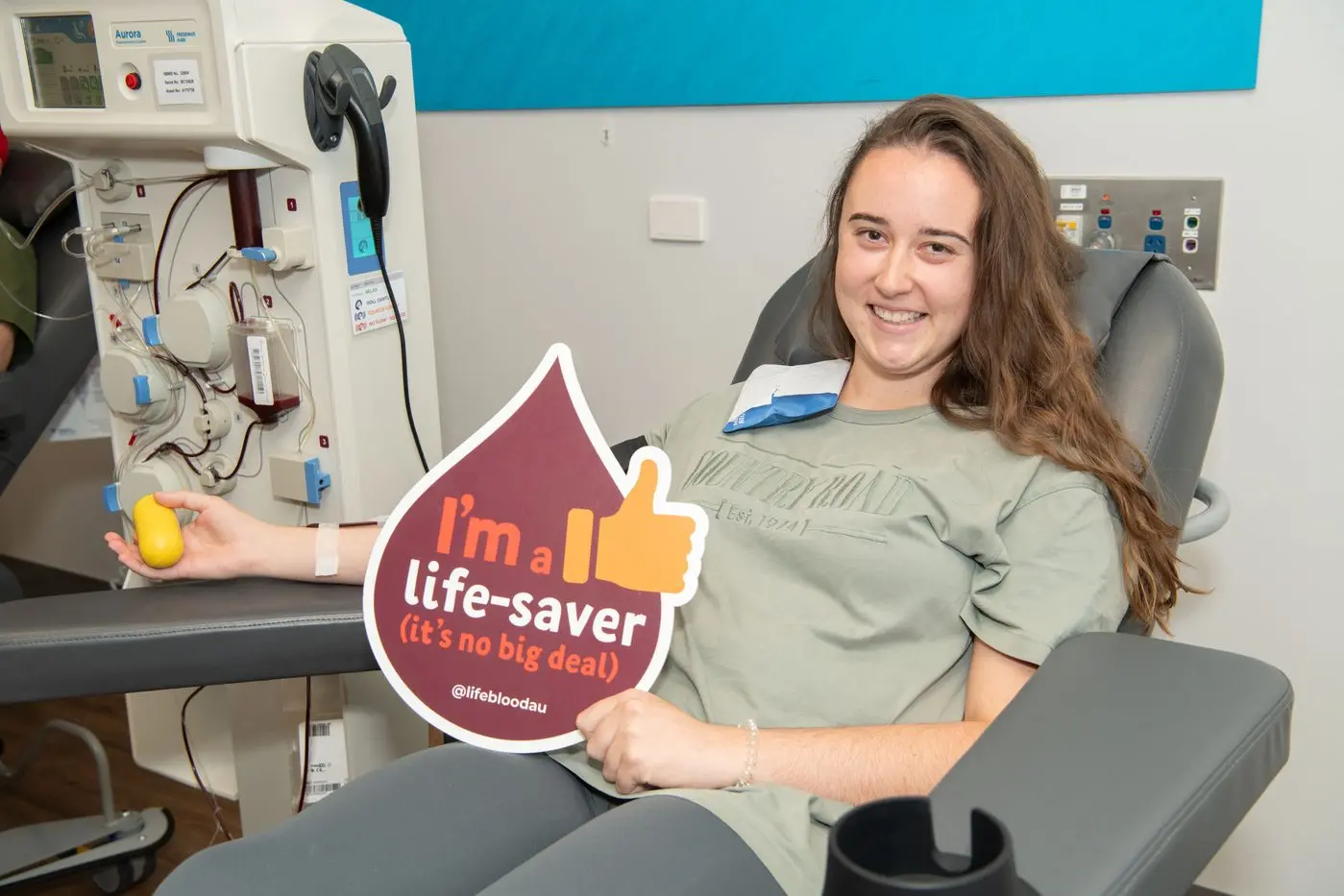 CHAMPION DONATOR: Abby Malpass, who made her 54th plasma donation at the Wangaratta Lifeblood Donor Centre last week, is encouraging more people to donate. PHOTO: Kurt Hickling