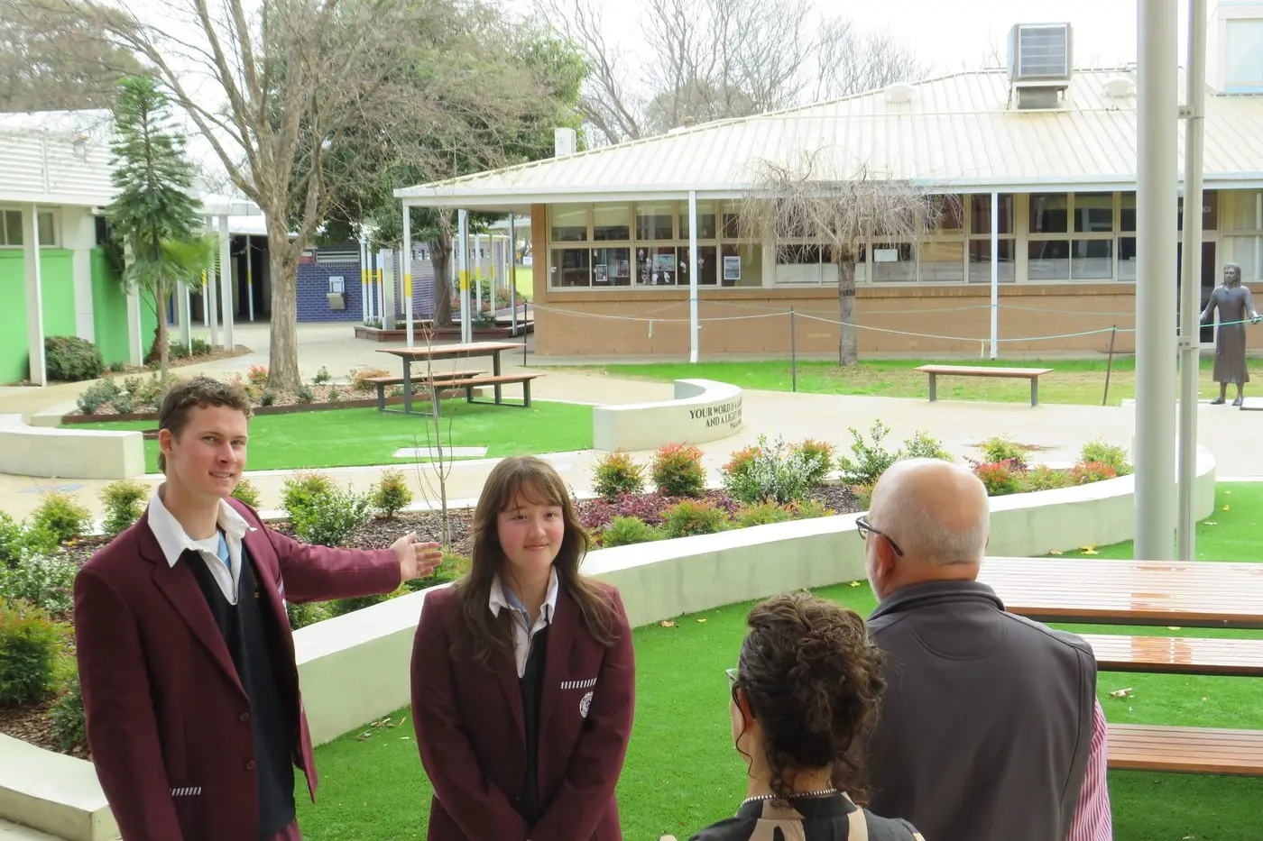 EDUCATION EVOLUTION: School leaders Declan O\\'Sullivan and Lili Ashby will be among those leading tours of Galen Catholic College on Friday, as part of 50th anniversary celebrations which also acknowledge the college\\'s links with Wangaratta\\'s earliest Catholic secondary schools, St Joseph\\'s College and Champagnat College.  PHOTO: Simone Kerwin