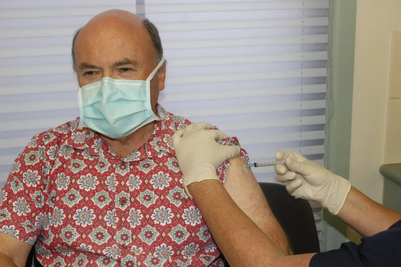 STAFF INJECTIONS: Doctor Ian Price was among Phillipson Street Clinic staff to receive the AstraZeneca vaccine on Monday. PHOTO: Nick Sinis