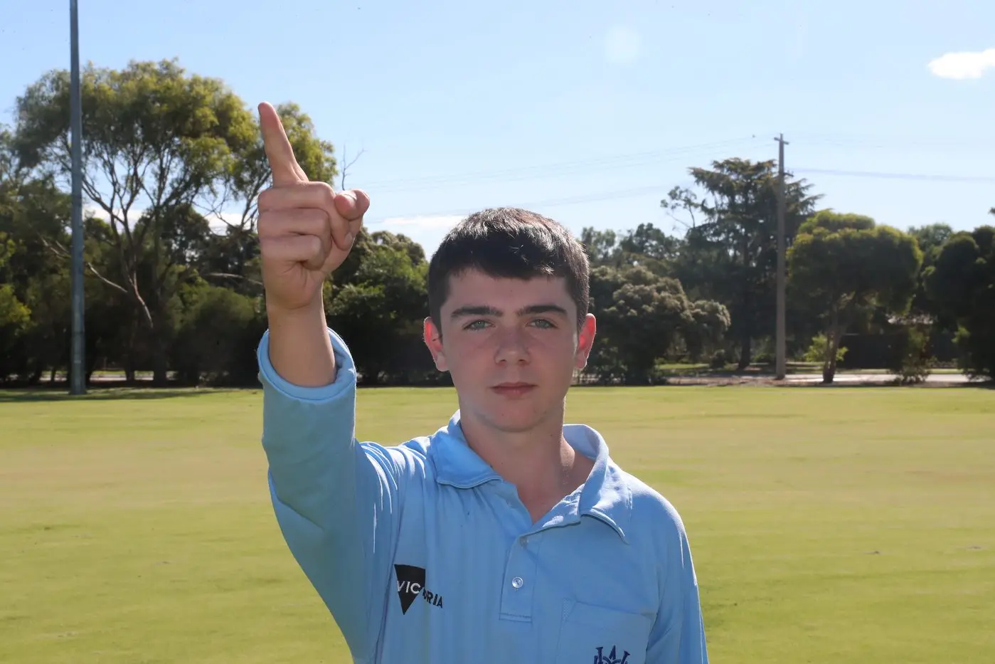 GOT HIM: Rory Harvey is loving his time as an umpire. PHOTO: Nick Richards Id:19977