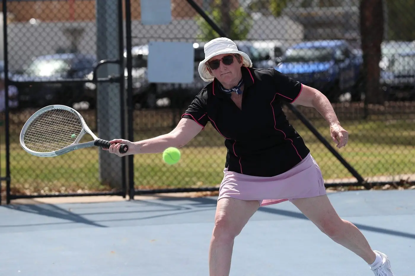 NERTA THRILLERS: Helen Fuge was best on for Corowa Red in their loss to Wang Hardcourt.