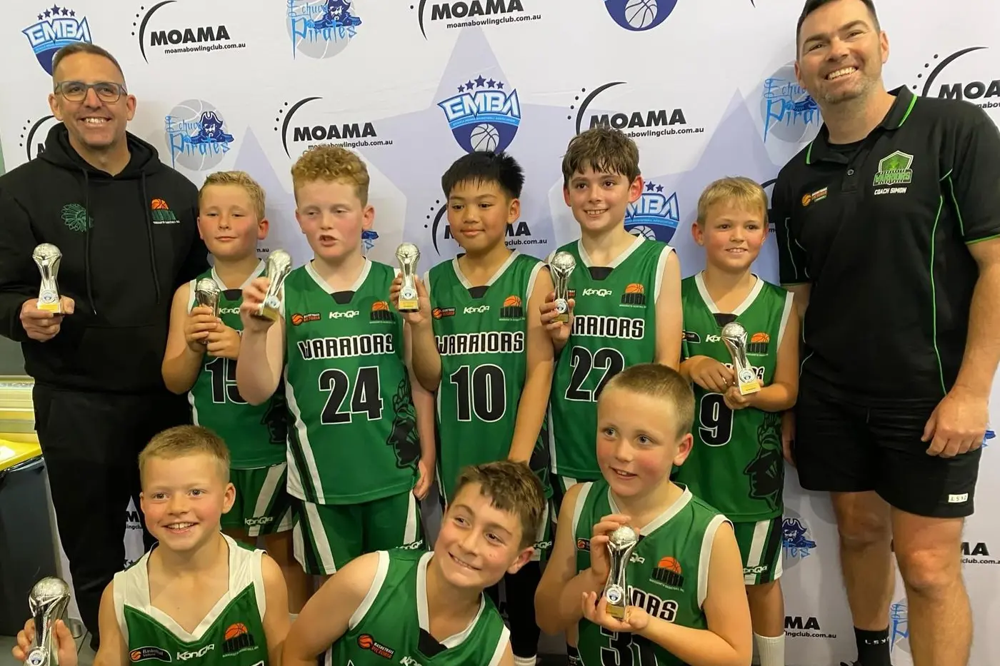 WINNERS: Wangaratta\\'s victorious under 12 boys division one side.