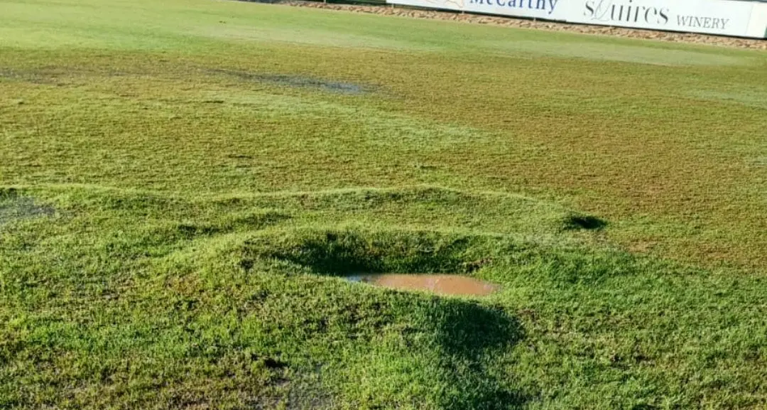 Burst pipes create bubble effect