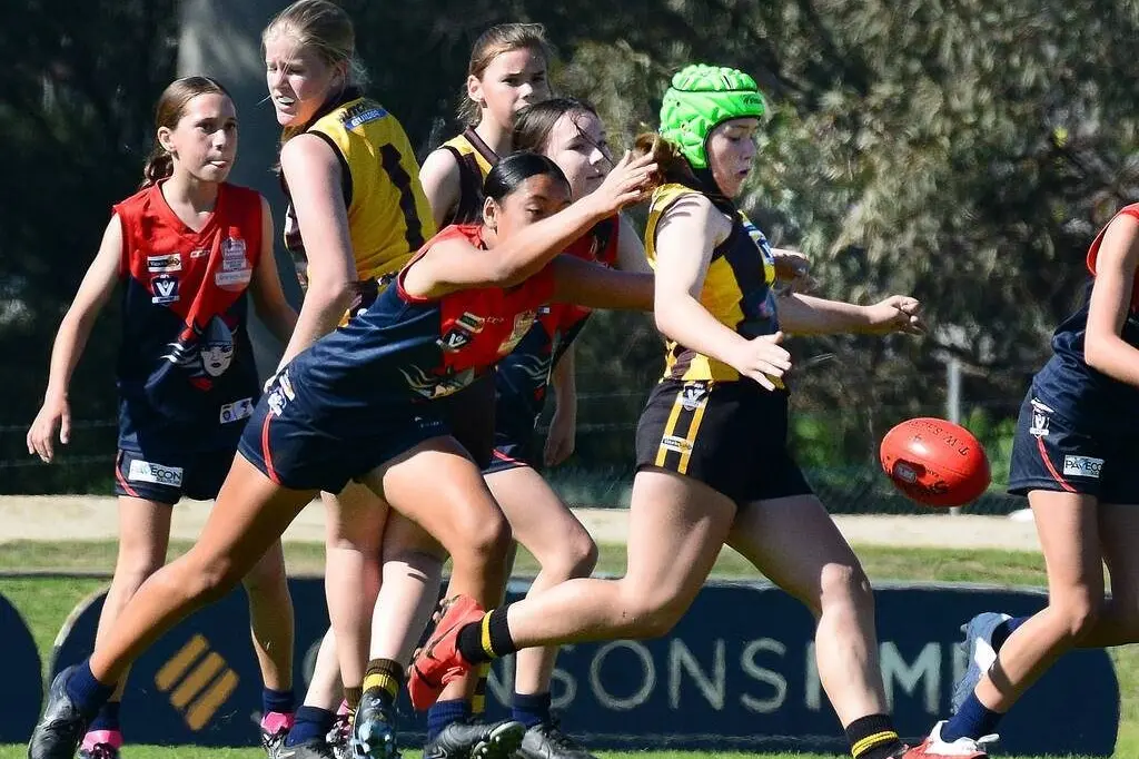 INTO ATTACK: New Wangaratta Rovers under 14 recruit Izzy Foster gets the kick away.  PHOTO: Kev McGennan\\n