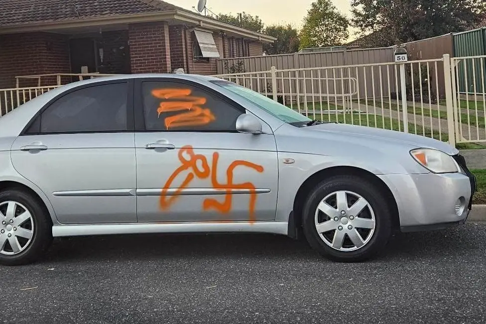 VANDALISED: Several cars in the Mather Street and Murdoch Road areas were targets of graffiti last week. Id:40404