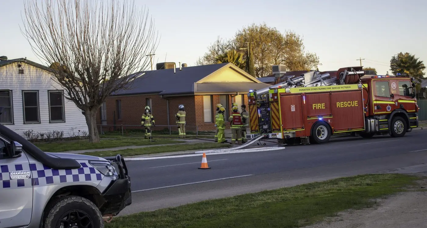 Shed engulfed in flames on Greta Road