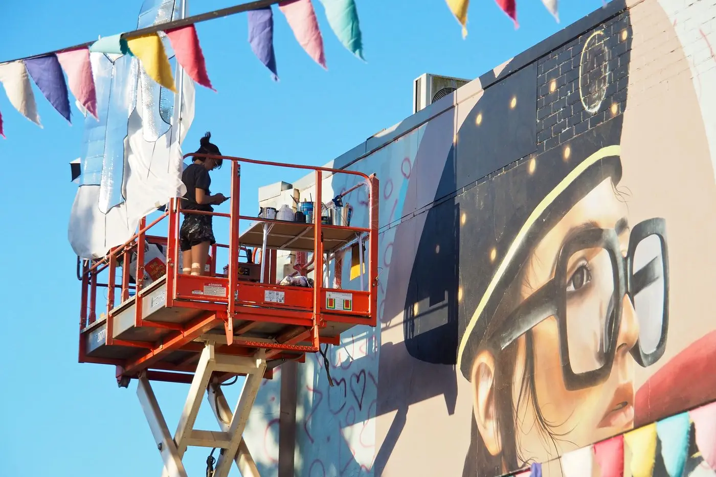 OFF THE WALL: Lisa King is among the artists returning to Benalla for the Benalla Street Art Festival 2024, on now until March 28. PHOTO: Polished Agencies Benalla