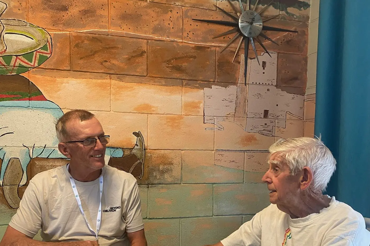 BUILDING COMMUNITY: George Snowling and Murray Butler have built a meaningful friendship through the Aged Care Volunteer Visitors Scheme.