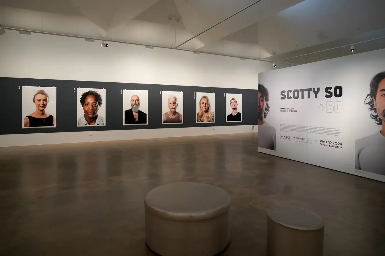 SEEING IS BELIEVING: In Scotty So: +50 (install image, Benalla Art Gallery, 2024) the artist invited participants from Benalla and Melbourne to share their thoughts on how they and the world will change in the next 50 years. 