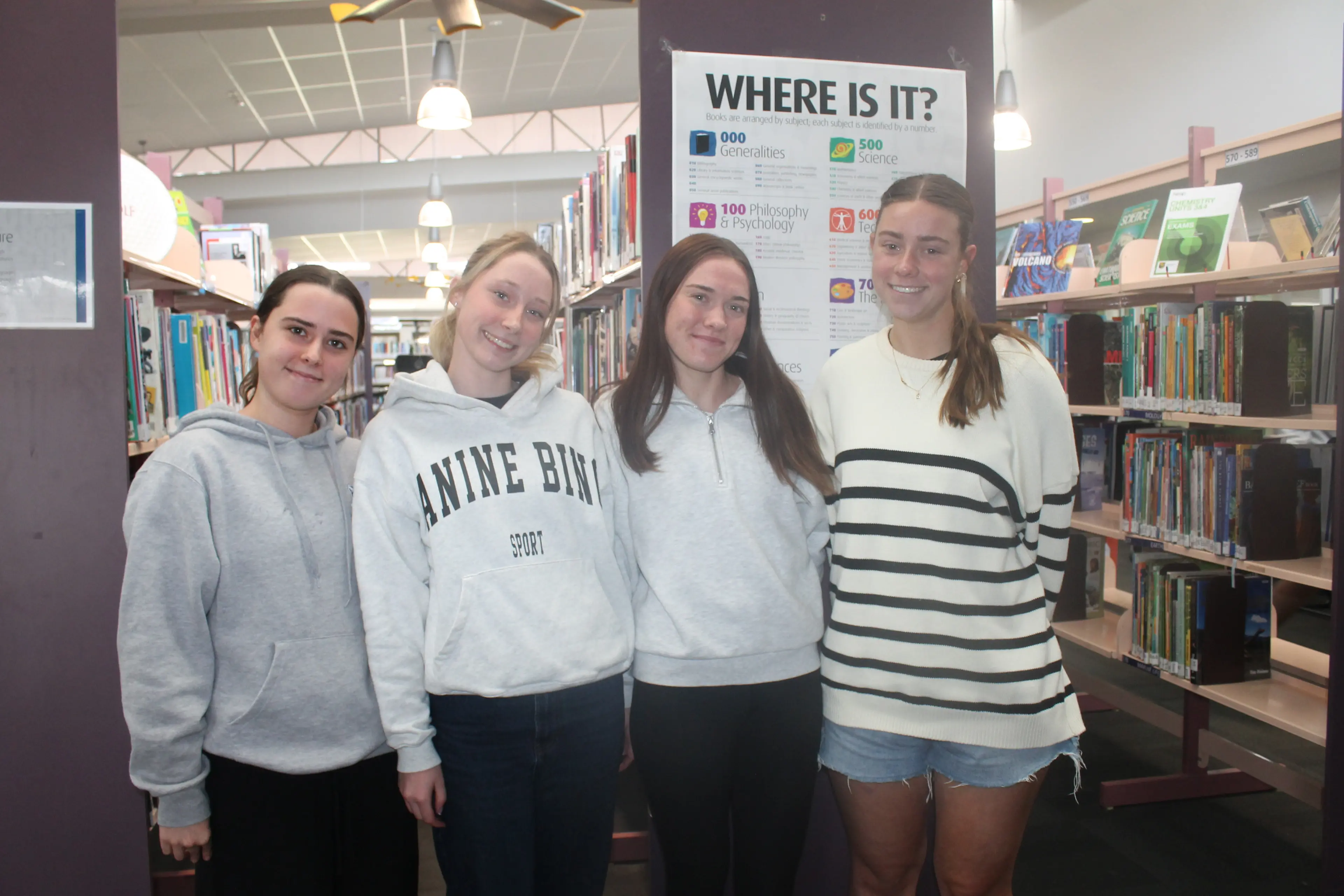 <p>FIRST ONE DOWN: Wangaratta High School Year 12 students (from left) Alison Jones, Ivy O\\'Connor, Phoebe Bosley and Emily Curran completed their VCE English exam on Tuesday morning. PHOTOS: Jordan Duursma </p>\\n