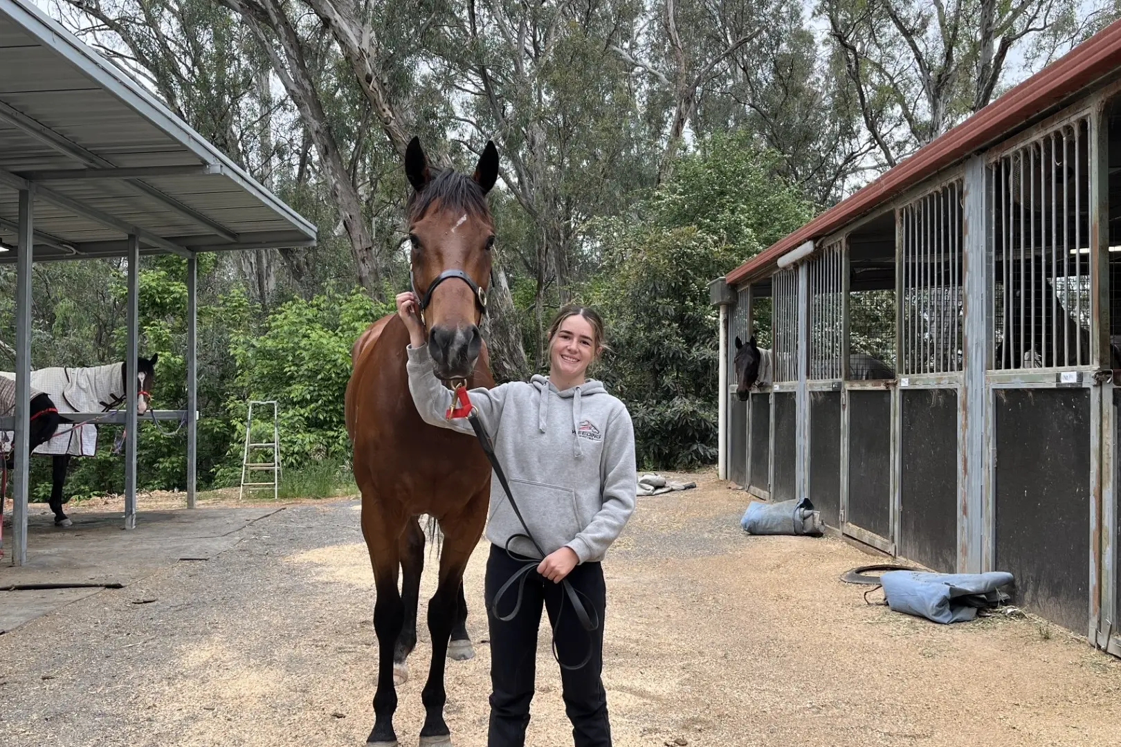 <p>READY FOR THE RACES: Wangaratta jockey Cassidy Hill with Big Day Out, who she won the 1000m Elders Spring Cup with at Balranald, and she hopes to fare similarly at tomorrow\\'s races. PHOTO: Grace Fredsberg</p>\\n