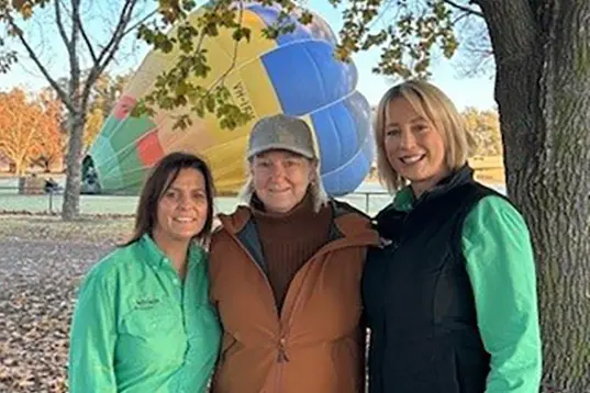 <p>COMMUNITY ACCESS: Nutrien Ag Solution\\'s Jane Murdoch (left) and Emma Hurlston (right) were welcomed to the Moyhu Tennis Club by club president Wendy Thorp (centre) to view the new barbecue installed with the help of combined Nutrien Ag Solutions and Rural City of Wangaratta community grants.</p>\\n