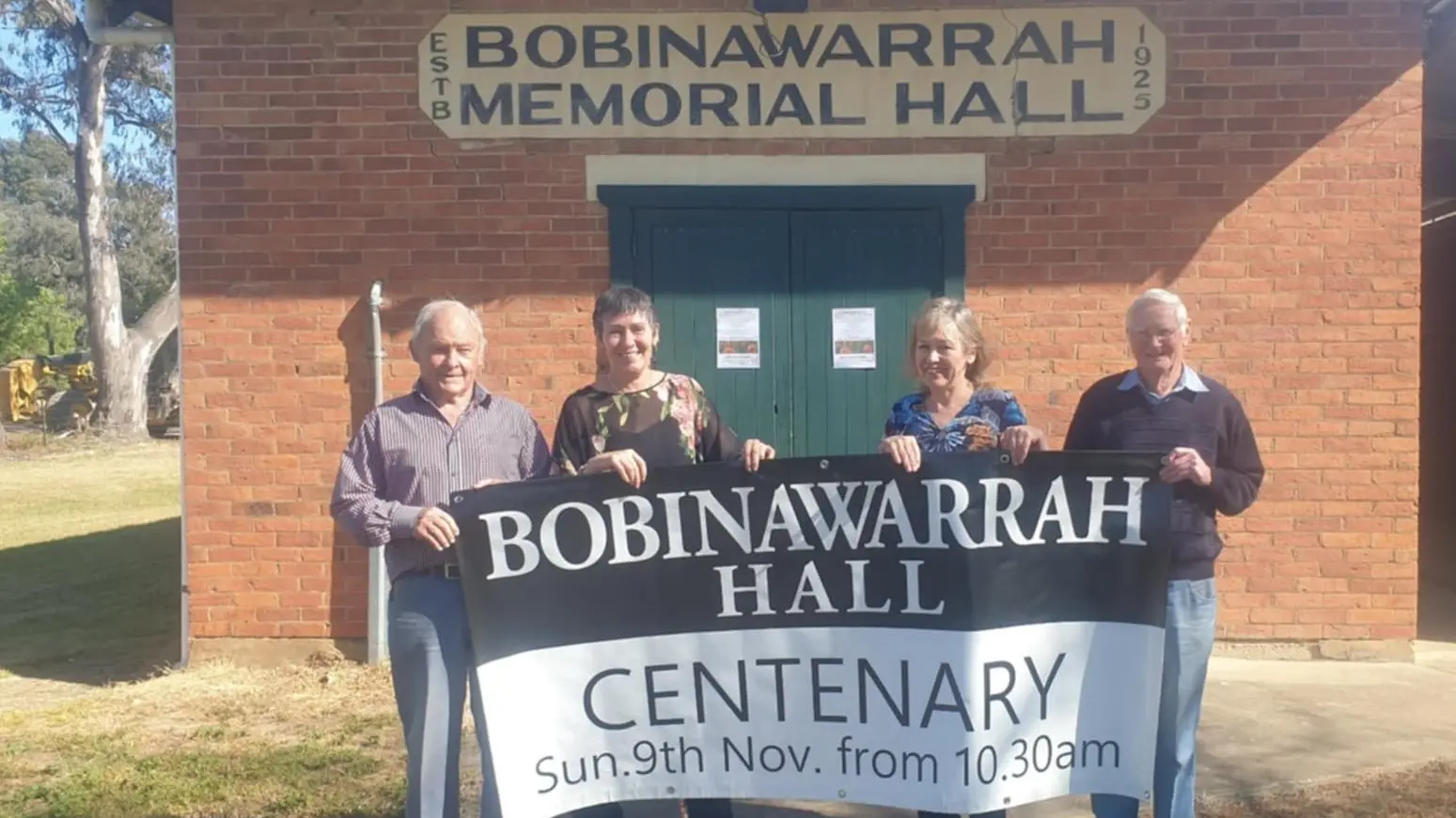 All set for Bobinawarrah Hall centenary