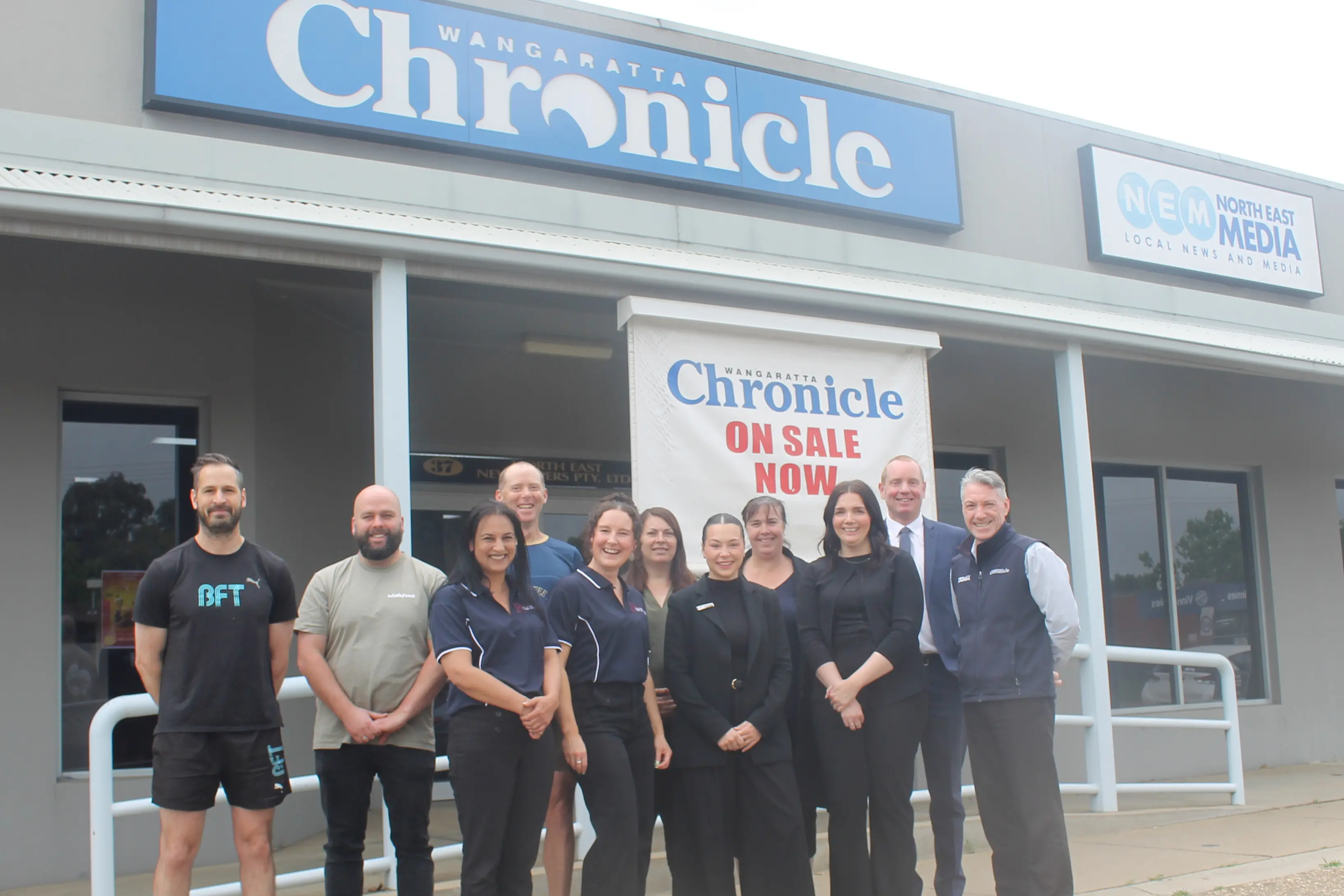 <p>TEAM EFFORT: Sponsors back on board for the 2026 Wangaratta Chronicle Marathon and Fun Run include (from left) Henry Offord (BFT), Jerry O\\u2019Callaghan (Wholefoods), Amy Woodford (RJ Sandersons), Liam Delany (race director), Rachelle Jones (RJ Sanderson), Tracy Griffiths (Johnsons MME), Elliza Demaj (Garry Nash), Michelle Harrop (Garry Nash), Nicole Essenhigh (Garry Nash), Cameron Meggs (Garry Nash) and Jeff Zeuschner (Wangaratta Chronicle). PHOTO: Jordan Duursma</p>\\n