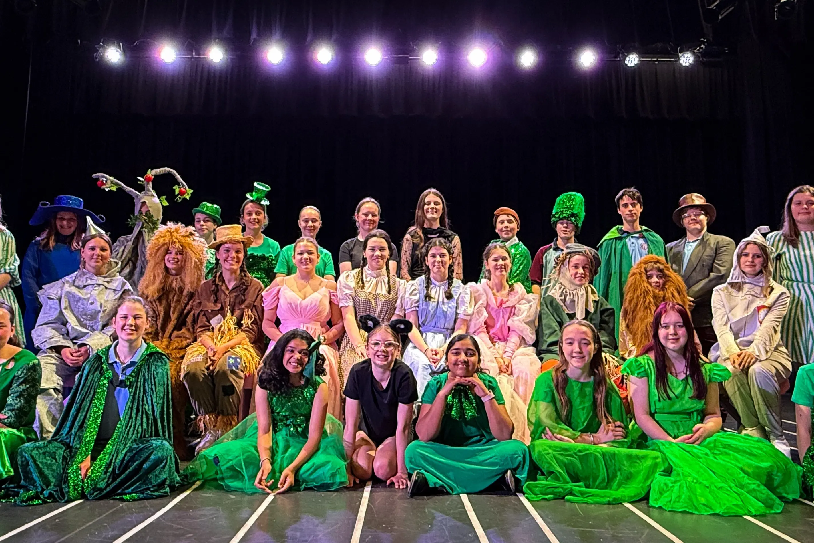 <p>WE\\'RE OFF TO SEE THE WIZARD: The cast of Galen Catholic College\\'s junior production of \\'The Wizard of Oz\\', (back) Evangeline Bongers, Amelia Lee, Lucy Beavis, Emily Valentine, Sophie Arblaster, Eloise Hernan, Eva Parkinson, Bridie Willett, Nicholas Murphy, Sam Allen, Charles Jones, Max Sampson, Amilyia Tremellen, (centre) Bridgette Cook, Abby Hart, Mia Crimmins, Lucy Sinclair, Grace Kelly, Olivia Valentine, Neve Taylor, Tom Overberg, Cleaver Green, Taylor Taborsky, (front) Matilda Park, Bonnie Sexton, Joanna Kaliyadan-Manoj, Annabel Batters, Catherine Thomas, Galaxcia Mulroney, Em Anglim and Emma James.</p>\\n
