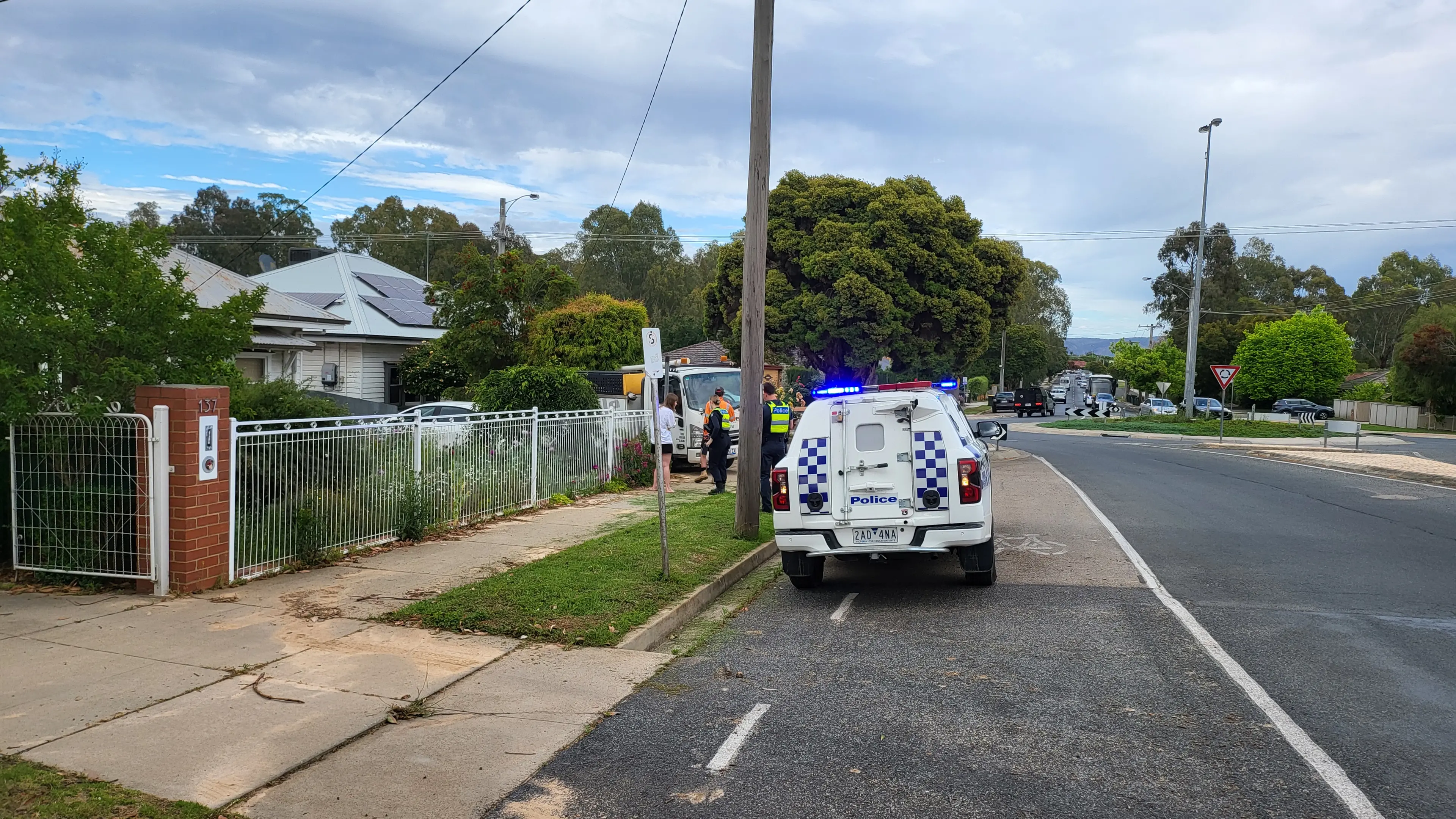 Runaway truck causes a scene
