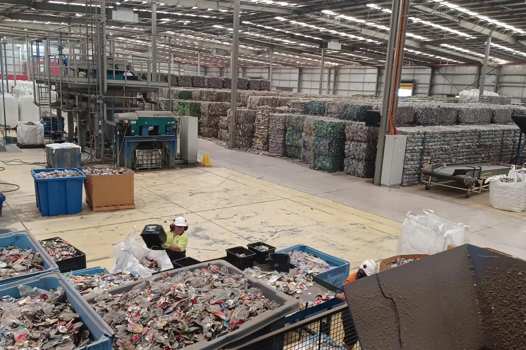 <p>FUTURE USE: Plastic bottles are cleaned, shredded into flakes, melted down, extruded and turned into pellets, then used to make new products.</p>\\n