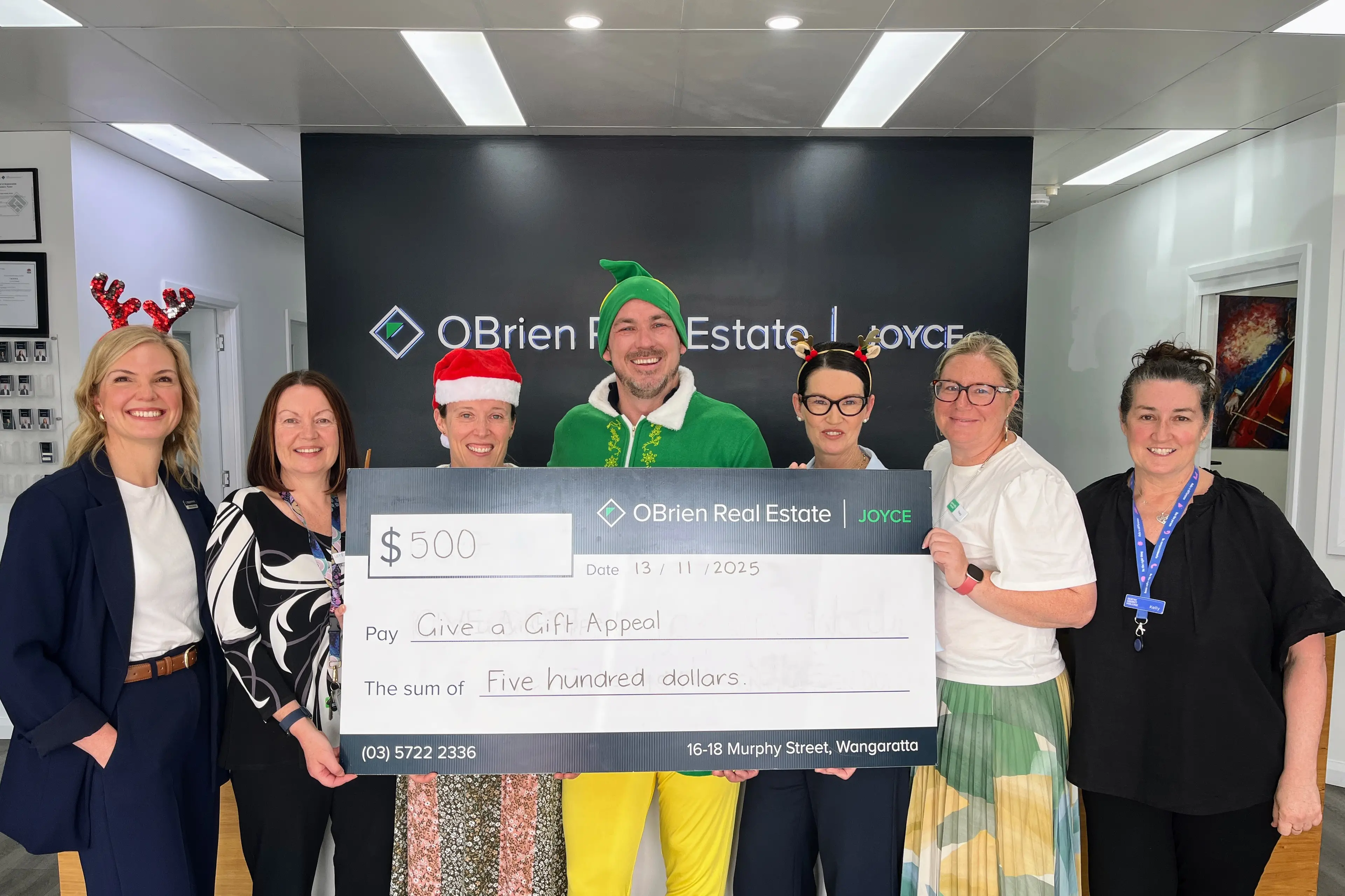 <p>SPREADING JOY: Melanie Martins (O\\u2019Brien Real Estate), Claire Harris (UMFC), Claire Cudini (UMFC), Peter Joyce (O\\u2019Brien Real Estate), Sally Wohlers (O\\u2019Brien Real Estate), Tracy McCrohan (Gateway Health), Kelly Timms (Centre Against Violence).</p>\\n