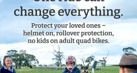 Farmers and families urged to stay safe on quad bikes