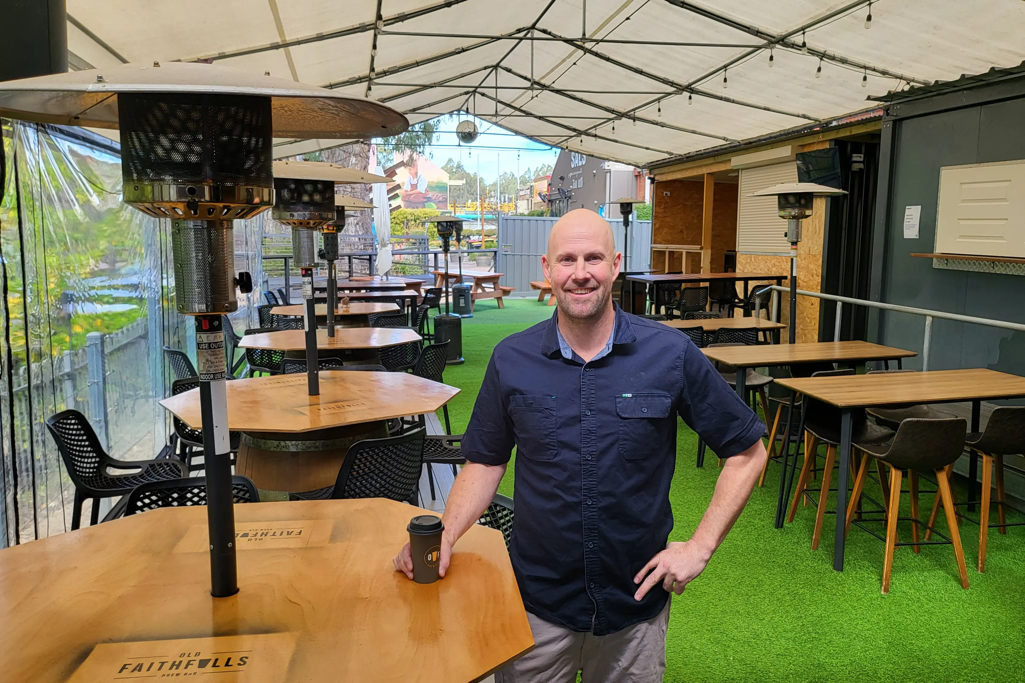 <p>TIME TO ENTERTAIN: Dave Thayer and his partner Tanya McAlpin at Old Faithfulls are looking to open another restaurant and bar on Phillipson Street, bringing family friendly entertainment to the West End. PHOTO: Steve Kelly</p>\\n