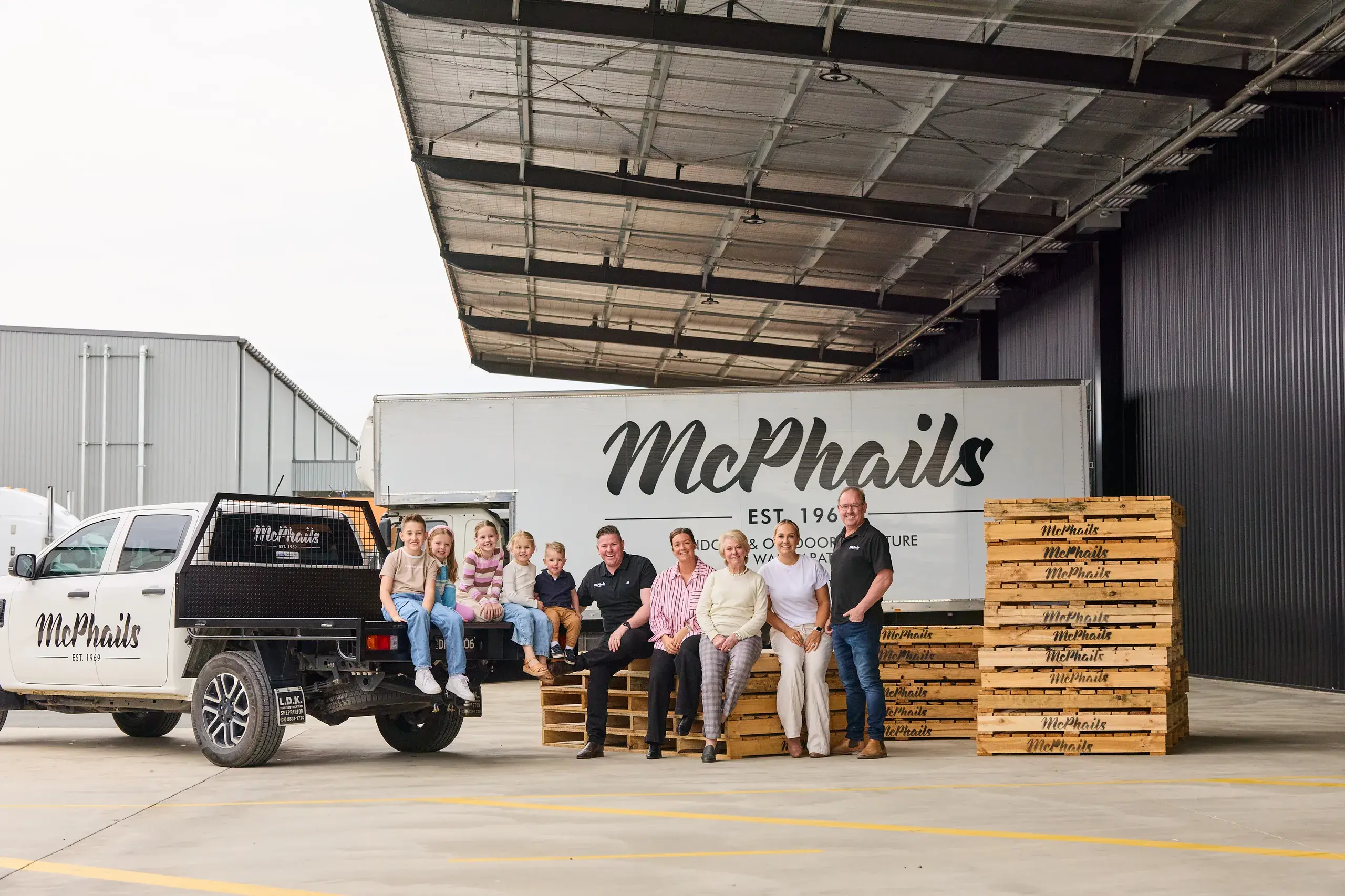 <p>BUSINESS ON THE MARCH: Monroe, Arlo, Edie, Isla, Paddy, Taylor, Tayla, Beverley, Kacey and Casey McPhail in the main photo that features in the NAB Regional and Agribusiness Calendar 2026 for March. PHOTO: NAB</p>\\n