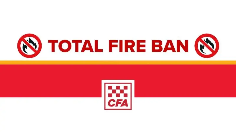Total Fire Ban for North East and North Central on Monday