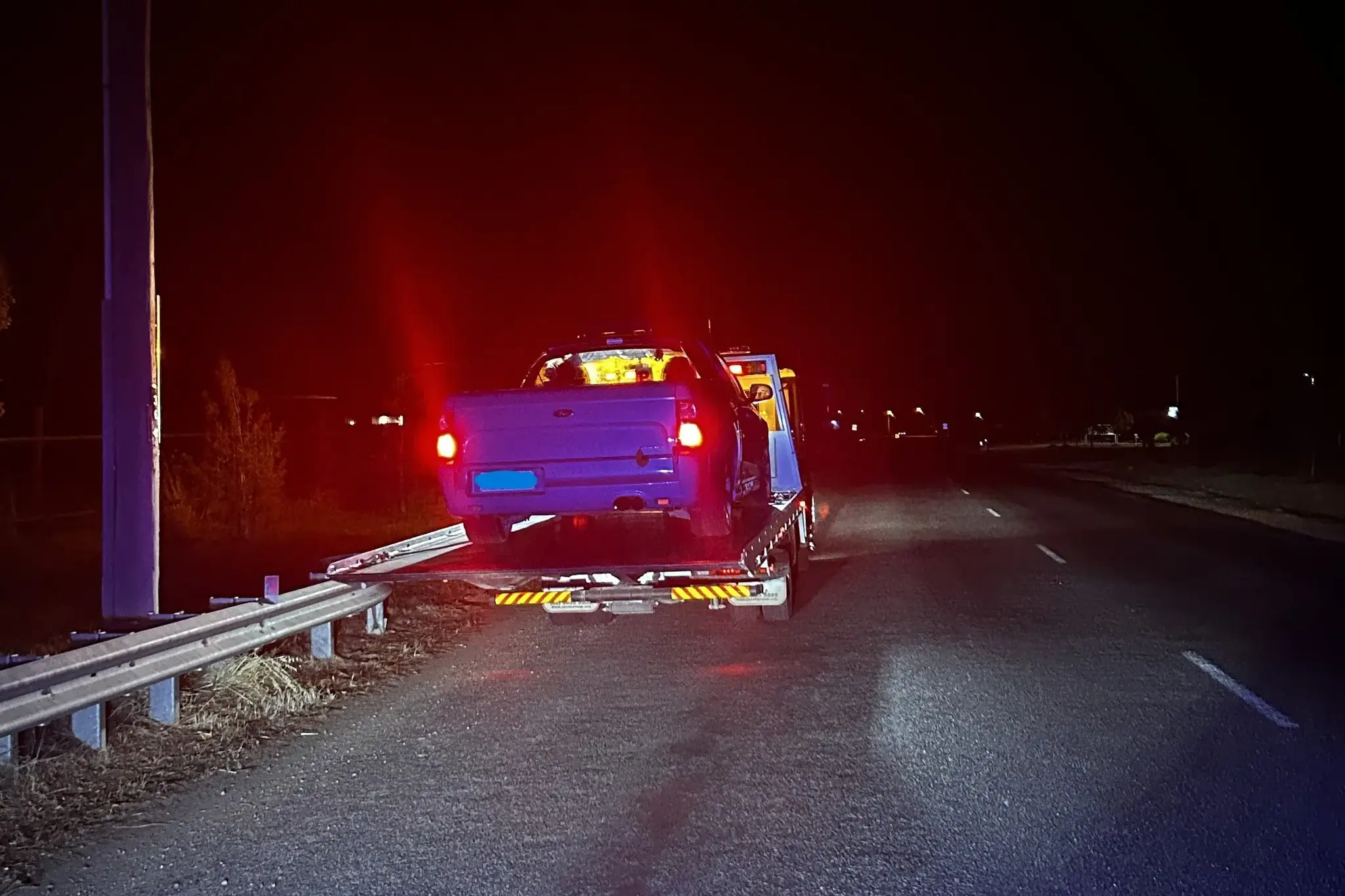 <p>PUTTING THE BRAKES ON: Wangaratta police impounded this Falcon ute after it was allegedly detected speeding more than double the speed limit on Tone Road. PHOTOS: Wangaratta police</p>\\n