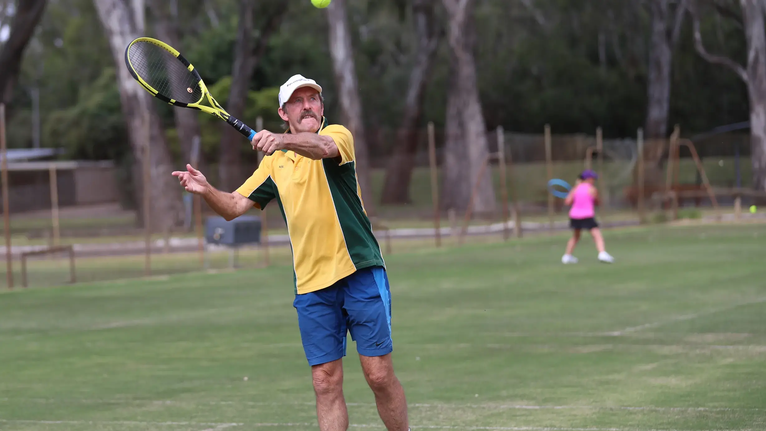 Agg tennis serves as tournament warm-up