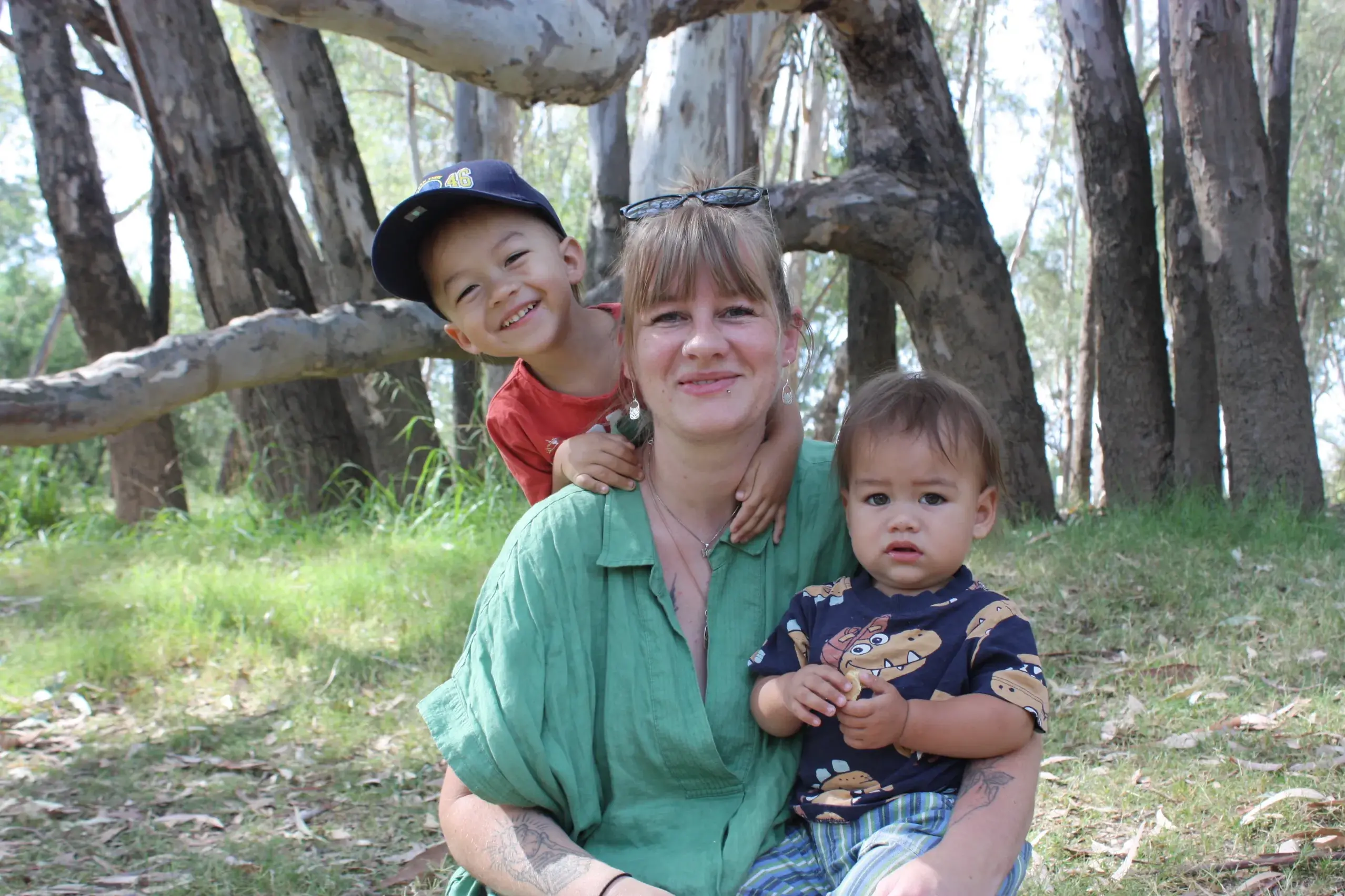 <p>ESCAPING THE HEAT: Aiden (3), Sianni and Kobe Uch (1) took refuge at Sydney Beaches on Sunday morning before the temperatures climbed into the 40s with a refreshing paddle and shade under the gumtrees. Local swimming holes are expected to be busy this week as the rural city braces for multiple 40-dgree days. PHOTO: Jordan Duursma </p>\\n