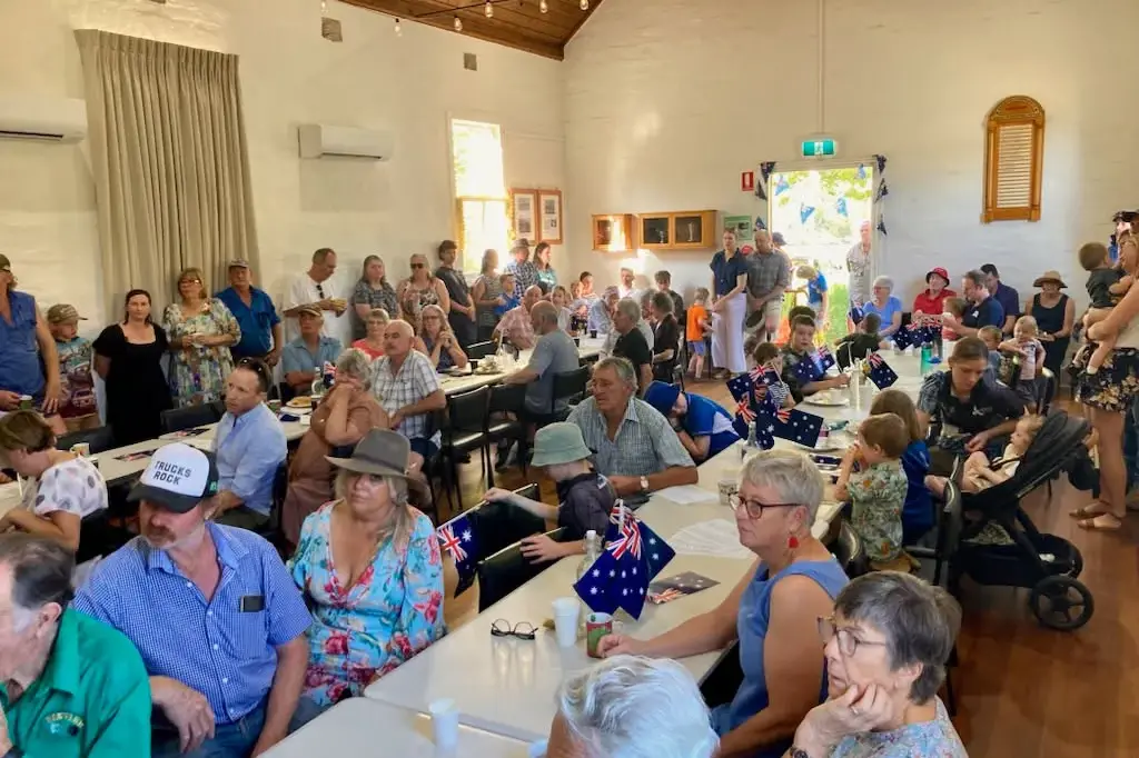<p>FULL HOUSE: More than 100 people enjoyed the Australia Day celebrations in the Everton Public Hall on Monday morning. </p>\\n