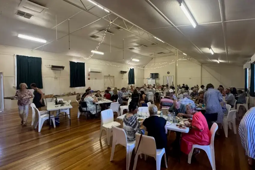 <p>COMING TOGETHER: More than 100 people gathered in the Cheshunt Hall to share dinner on Australia Day. PHOTO: Kayleen Chatfield</p>\\n