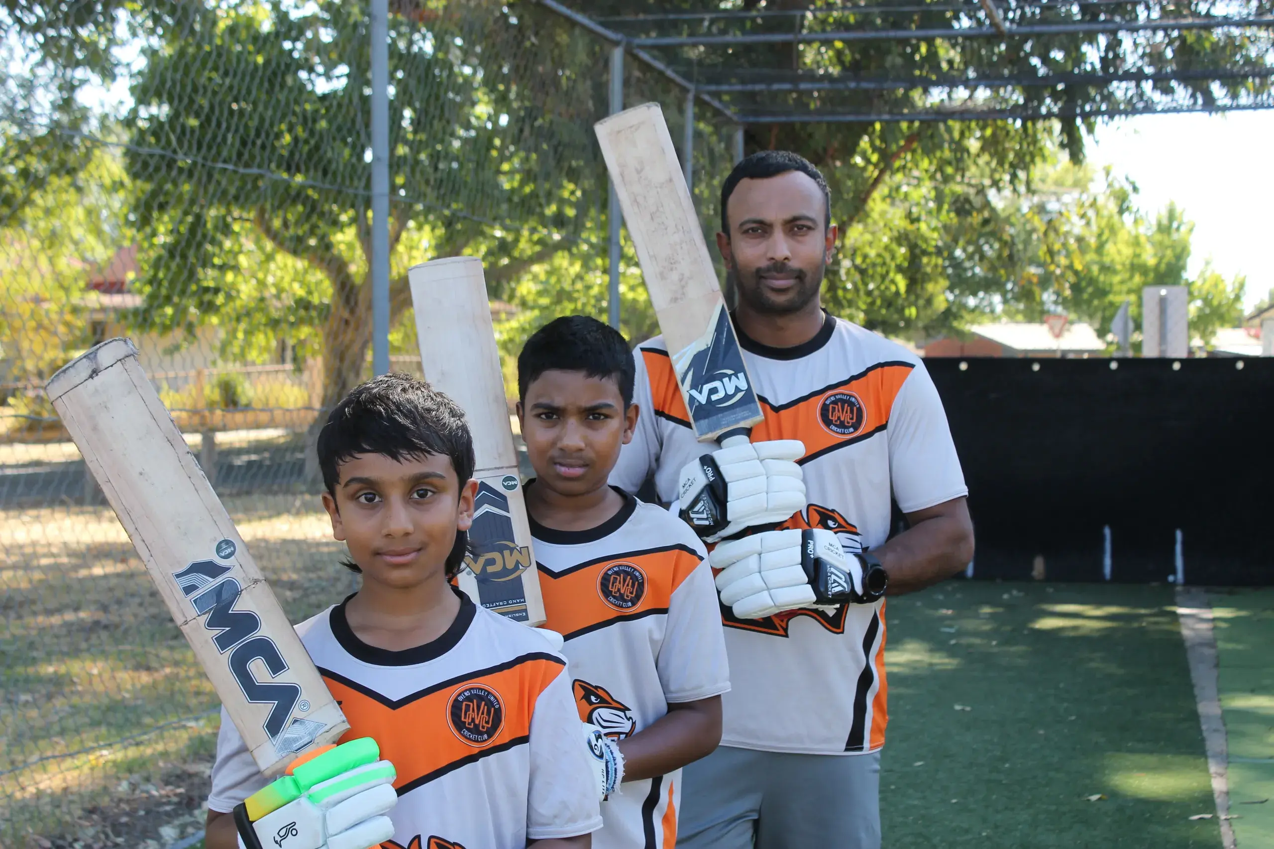 <p>THE FAMILY BUSINESS: (from front) Linuk, Thenuk and Geeth Alwis are enjoying a brilliant year of cricket as a family. PHOTO: Phoebe Morgan.</p>\\n