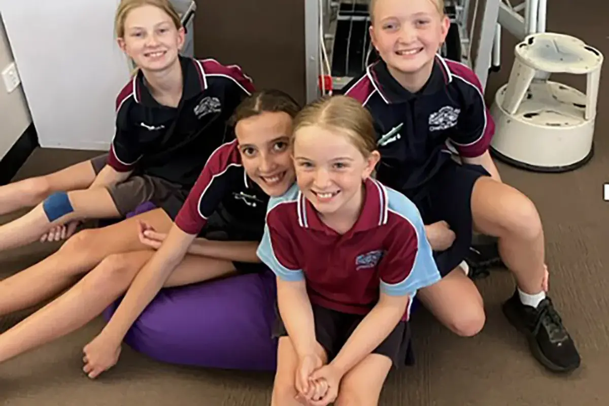 <p>CHILLING OUT: Happy to keep their cool indoors were Wangaratta Primary School students Olivia Smith, Grace Jones, Emily Henschke and Maisie Broomfield.</p>\\n