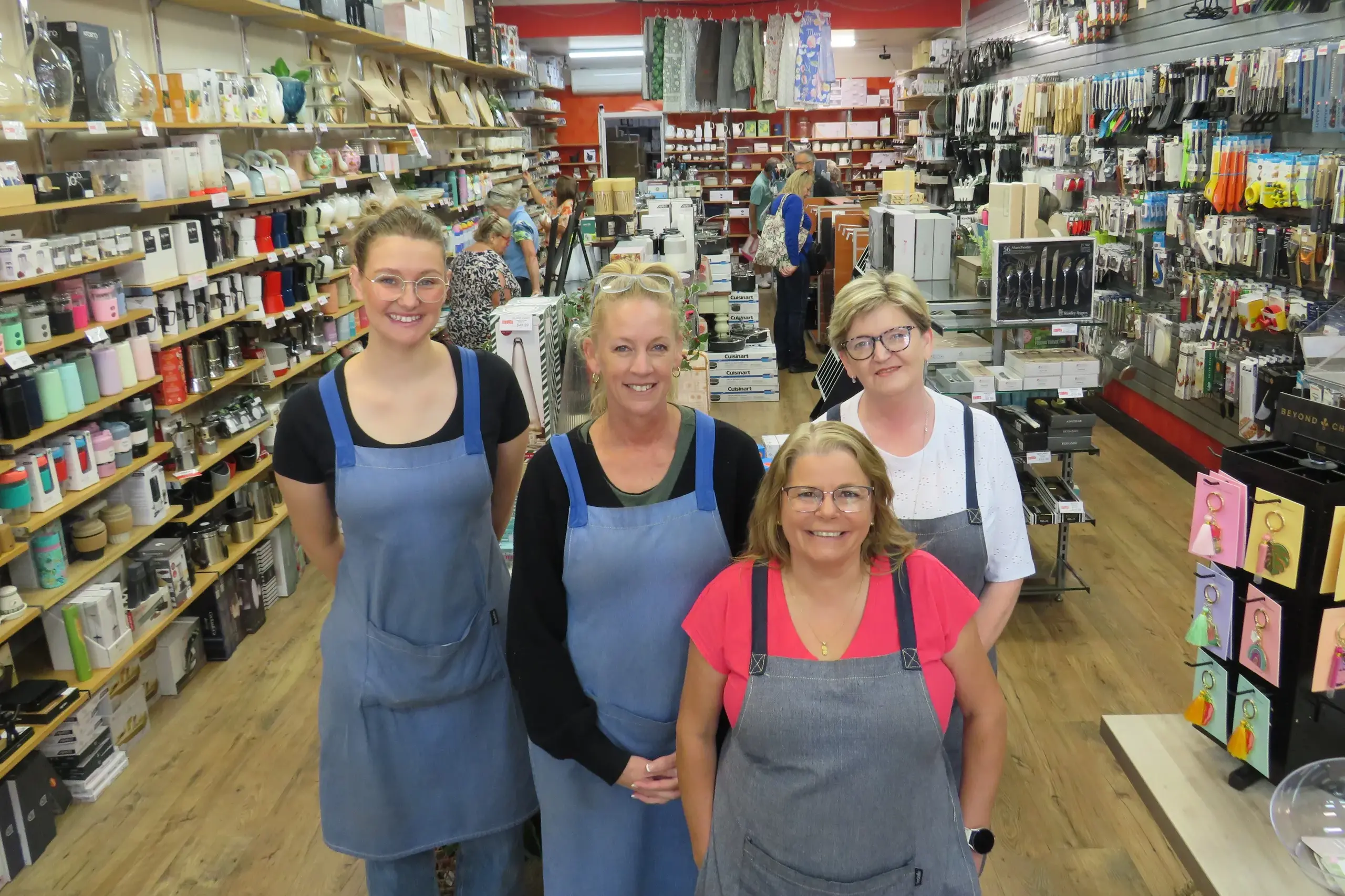 <p>FOND FAREWELL: Inside Living staff members Corrie Hawkins, Rachel Dyer, Zoe Hillier and De Henderson have been kept busy with the closing down sale happening at the Murphy Street store, in the lead-up to its closure on Saturday, 4 April.  PHOTO: Simone Kerwin</p>\\n