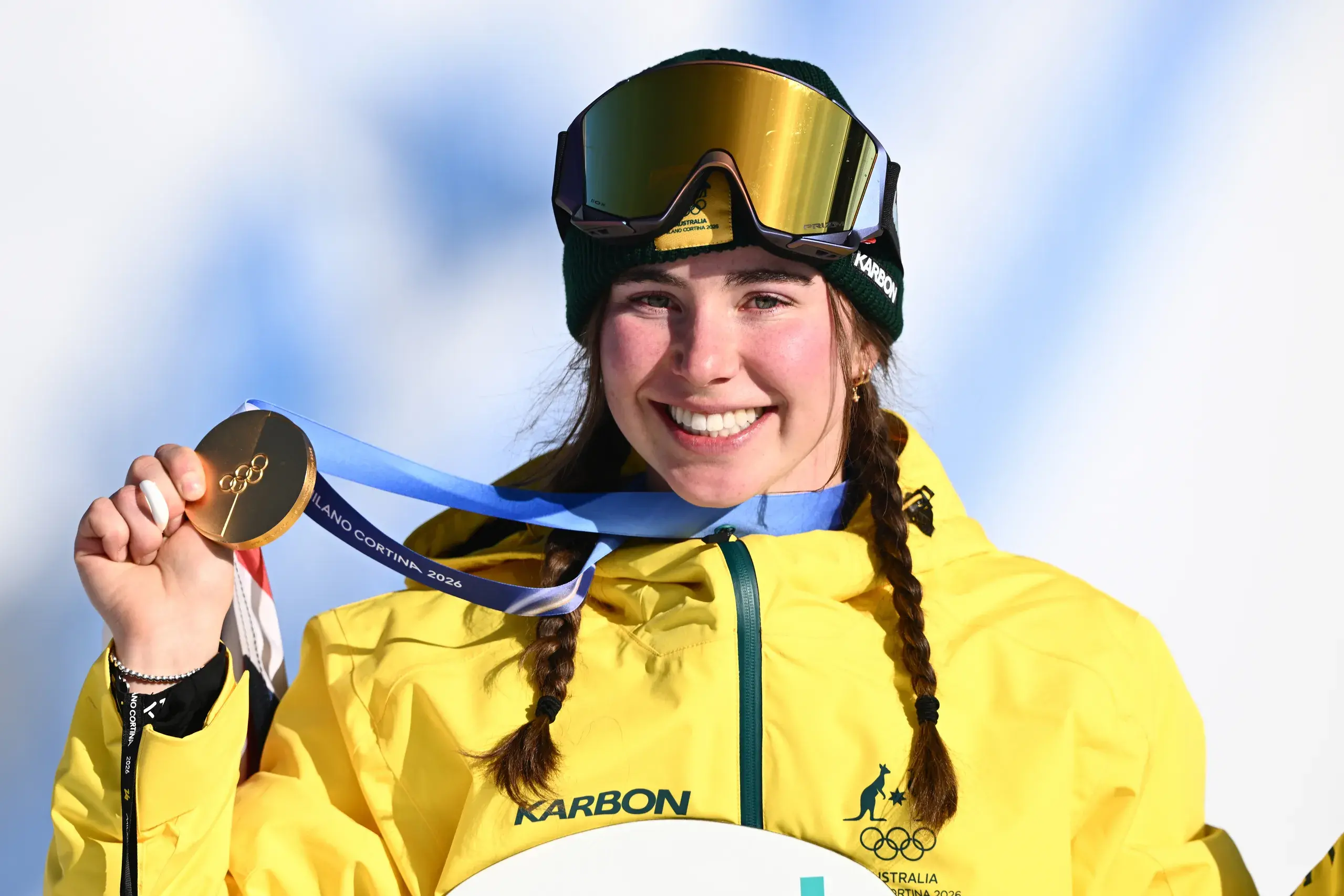 <p>GOLDEN MOMENT:  Josie Baff celebrates after being presented the Winter Olympic gold medal during the victory ceremony in the women\\u2019s snowboard cross final. PHOTO: AAP Image </p>\\n
