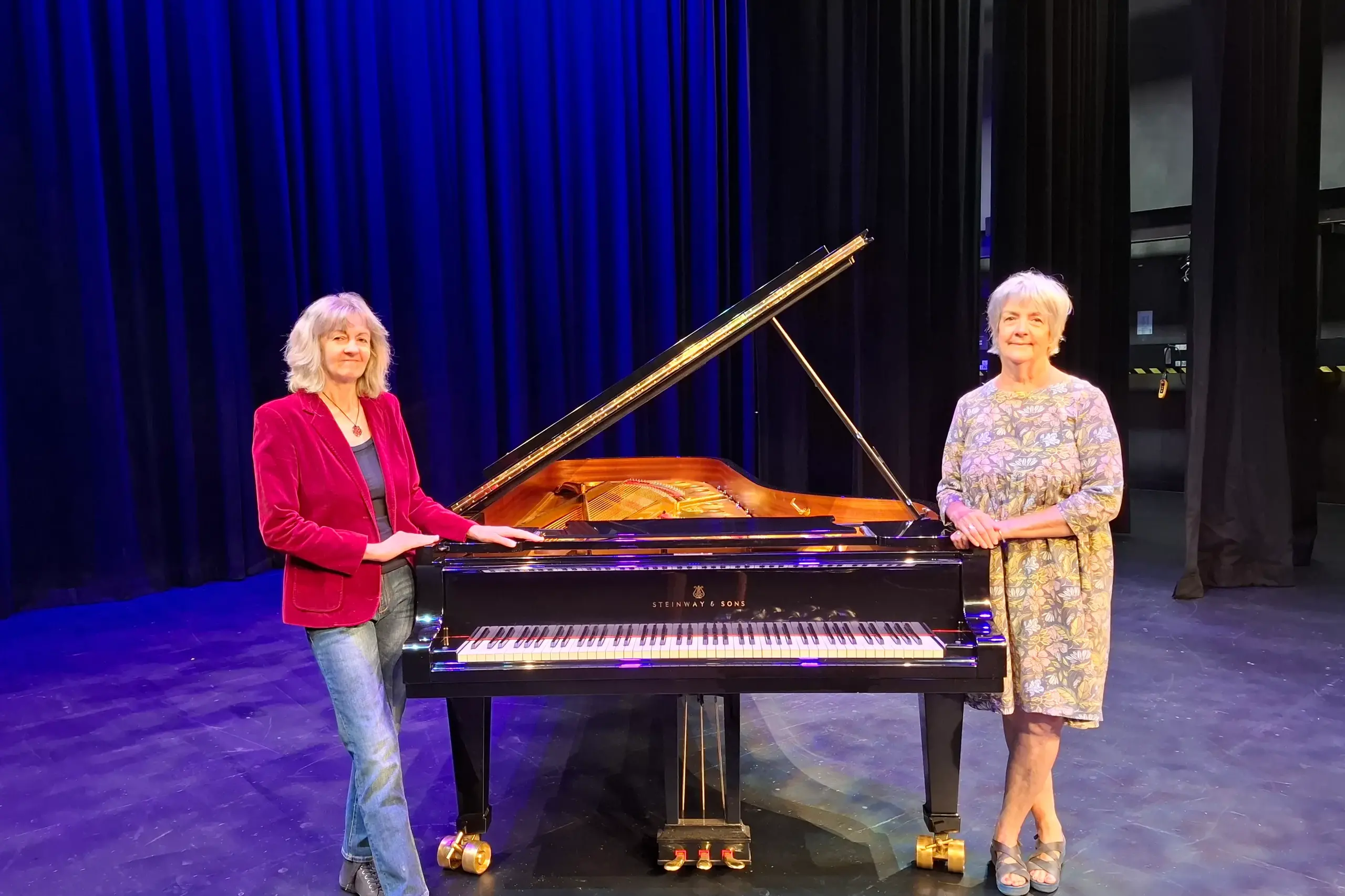 <p>CENTRE STAGE: Cassandra Pollock (left) and Jill Lindquist from the GANEAA Steinway Interest Group hope events like the Steinway on Stage twilight concerts will help people gain a greater appreciation of the Steinway Grand Piano and its importance to the community. PHOTO: Anita McPherson</p>\\n