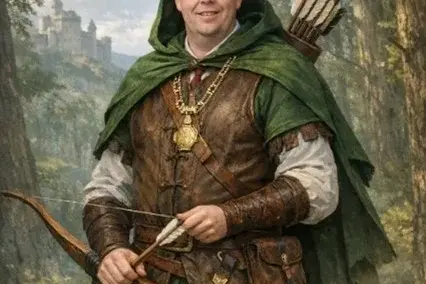 <p>FOLKLORE: Cr Ben Blain, Mayor of Warrnambool and chair of Regional Cities Victoria, taking on the persona of Robin Hood.</p>\\n