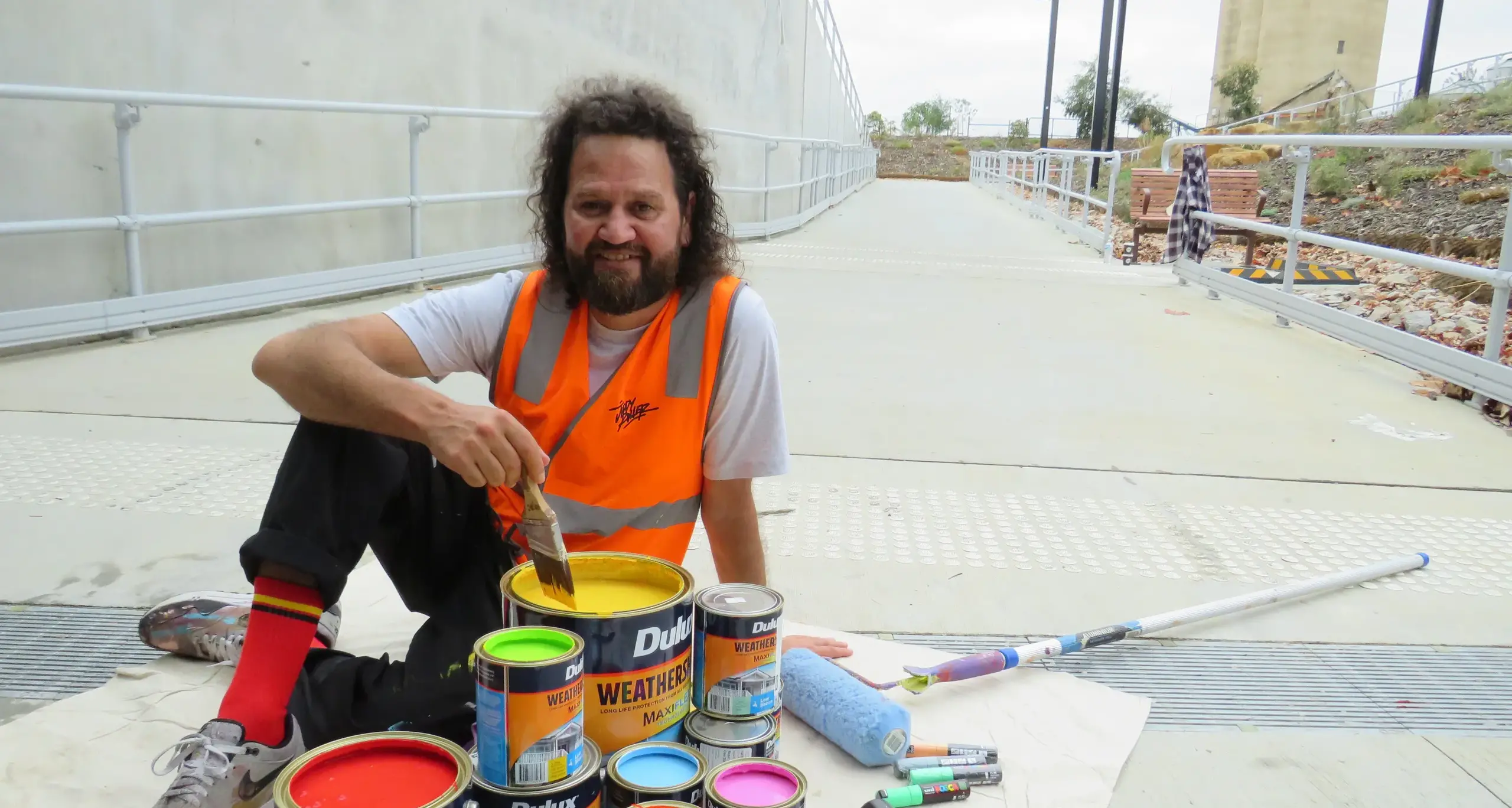 Creating a colourful landmark at railway station
