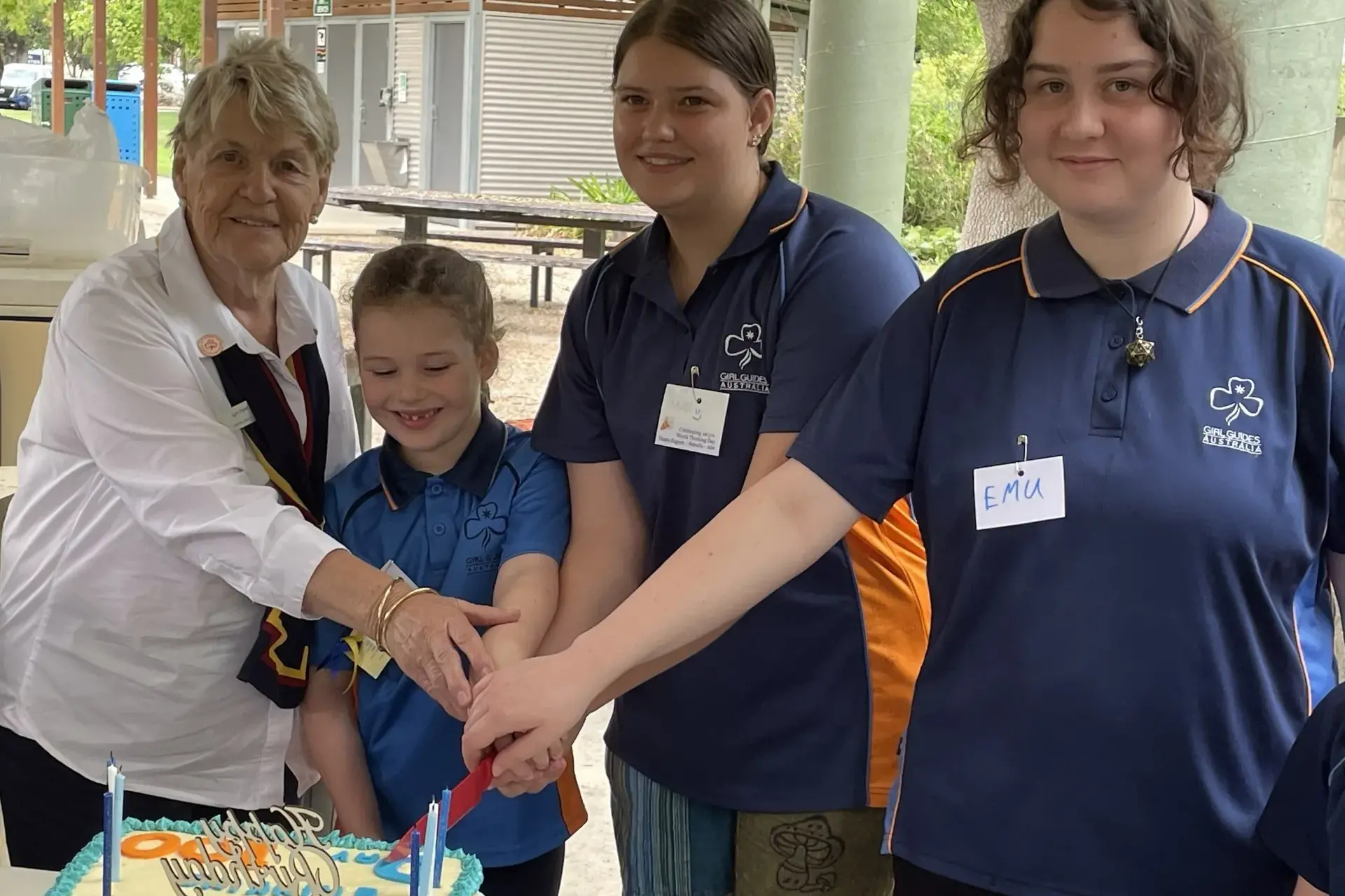 <p>INTERGENERATIONAL: Trefoil member Lyn Ford, youngest Kilmore Girl Guides member Daisy Starbuck, Senior Chiltern Girl Guide Mali Stephenson, and youngest leader of Wangaratta Girl Guides Kat Kaye came together to connect over their love of guiding at their 100th World Thinking Day celebration. </p>\\n