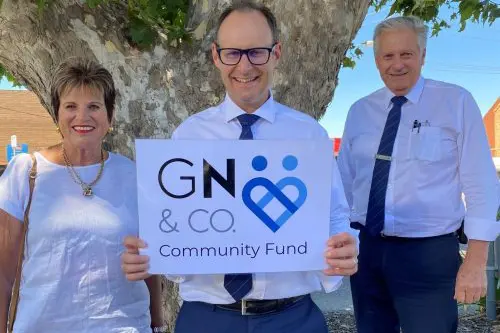 <p>BUILDING THE COMMUNITY: Marion Nash, Mike Noble and Garry Nash encourage eligible groups and organisations to apply for a grant through the Garry Nash & Co Community Fund, a sub-fund of Into Our Hands Community Foundation.</p>\\n